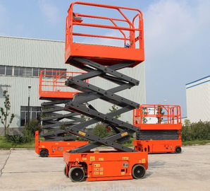 Operación flexible del andamio de la elevación de la plataforma móvil eléctrica anaranjada del acceso