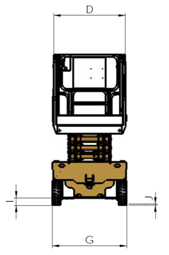 Tamaño modificado para requisitos particulares vertical hidráulica de la tabla de la plataforma de trabajo aéreo del estrecho los 8m